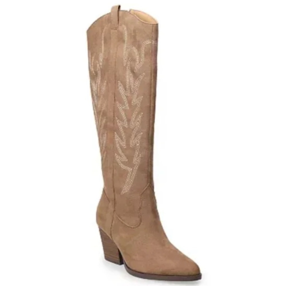 LC Lauren Conrad Nadilynn Tall Western Women's Boots Brown